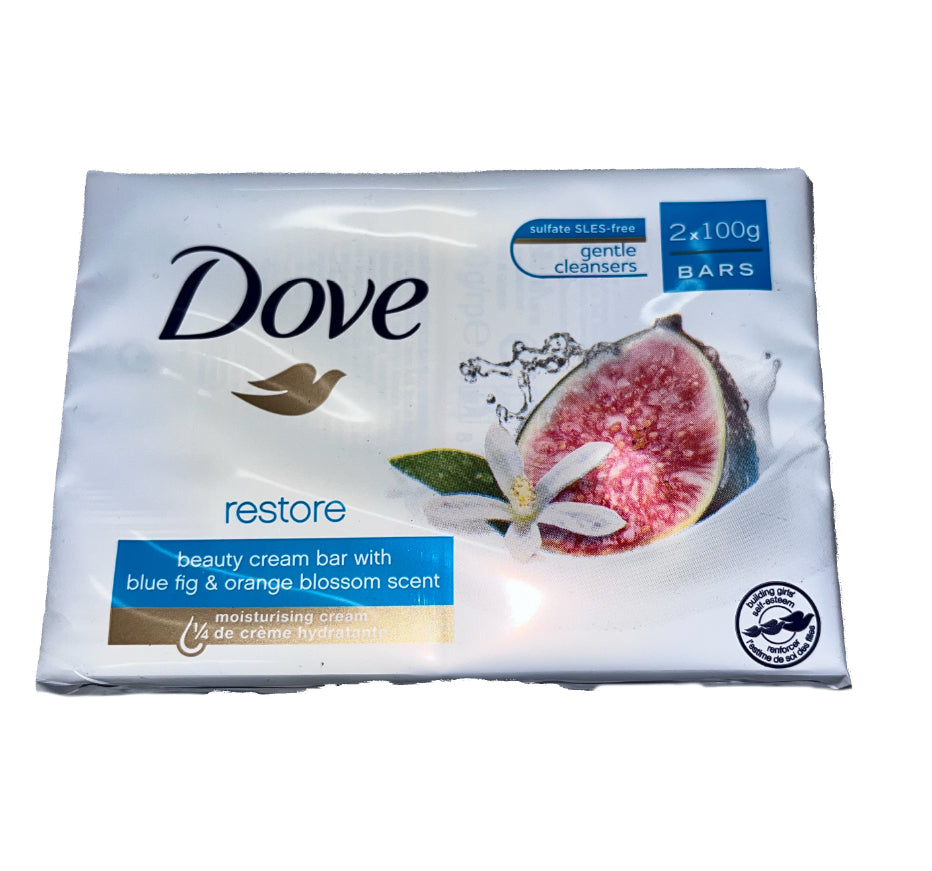 Dove Restore Beauty Cream Bar With Blue Fig 2 Bars pack - Loose Change Bargain Store