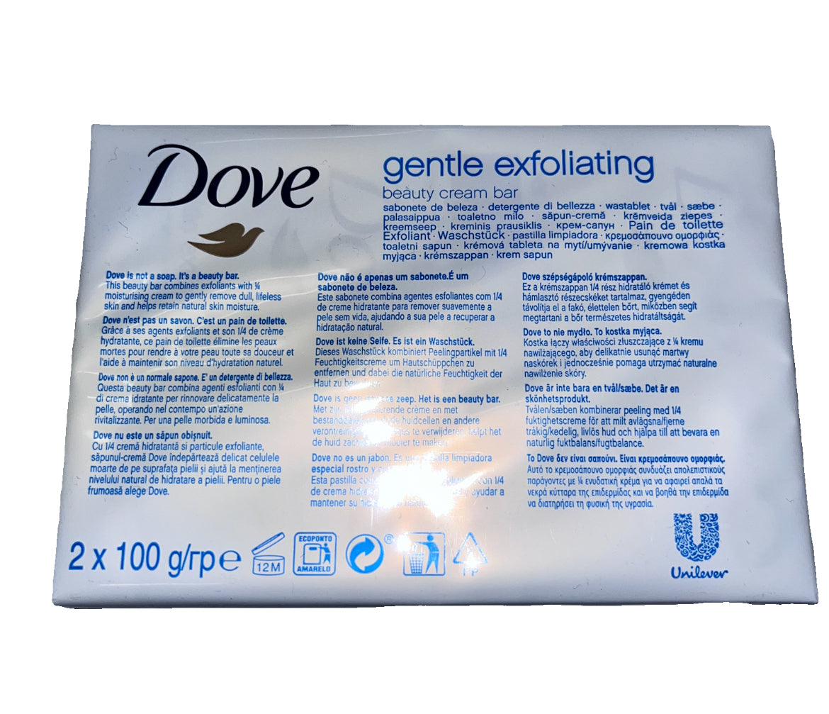 Dove Gentle Exfoliating Beauty Cream Bar 2 bars - Loose Change Bargain Store