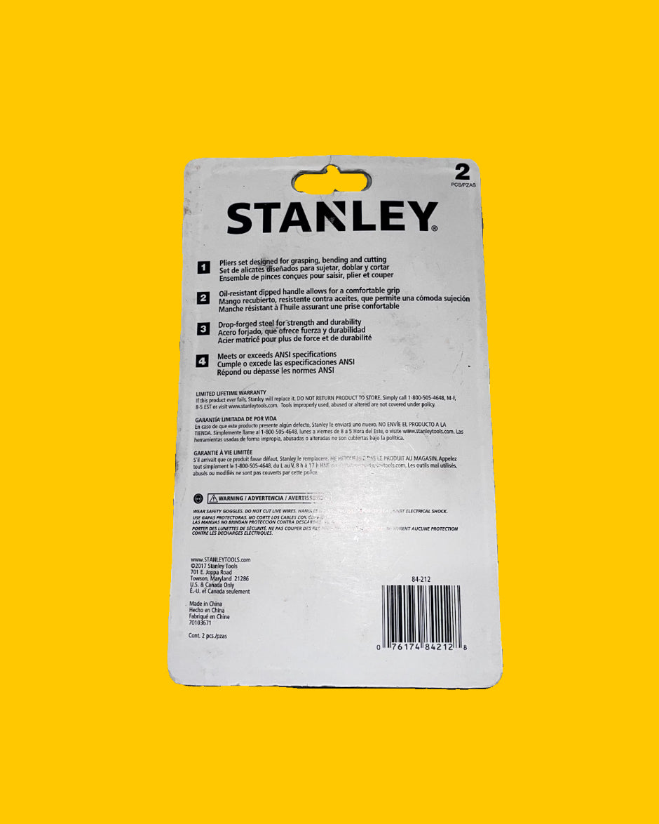 Stanley 2 Piece Pliers Set