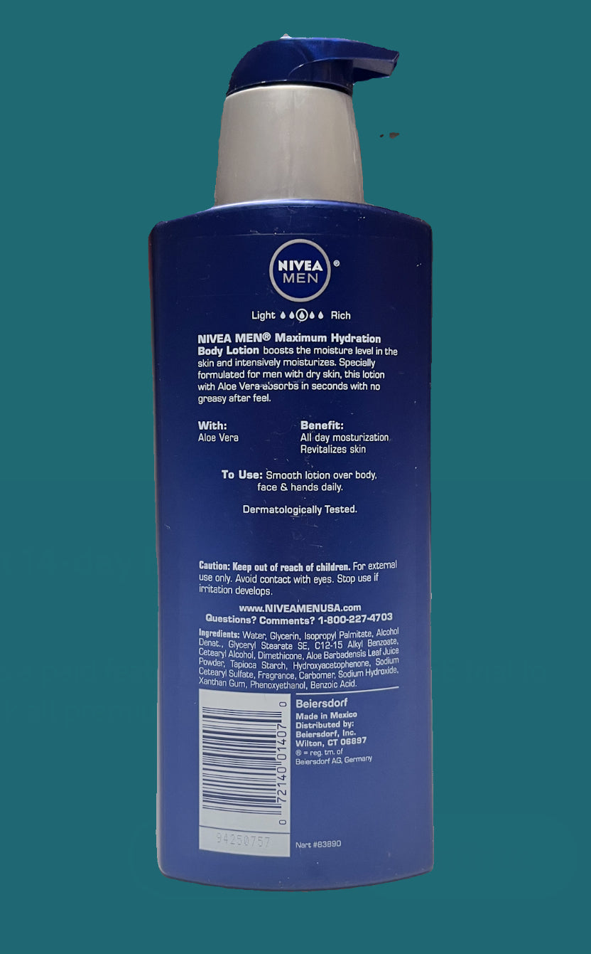 Nivea Men Maximum Hydration Nourishing Lotion